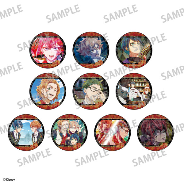 ディズニー ツイステッドワンダーランド ザ アニメーション トレーディングホログラム缶バッジ 場面写 10個入りセット