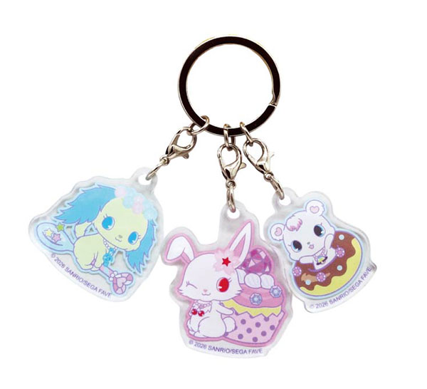 3連アクリルキーホルダー ジュエルペット01 ルビー・サフィー・ラブラA[バンダイ]《０３月予約》