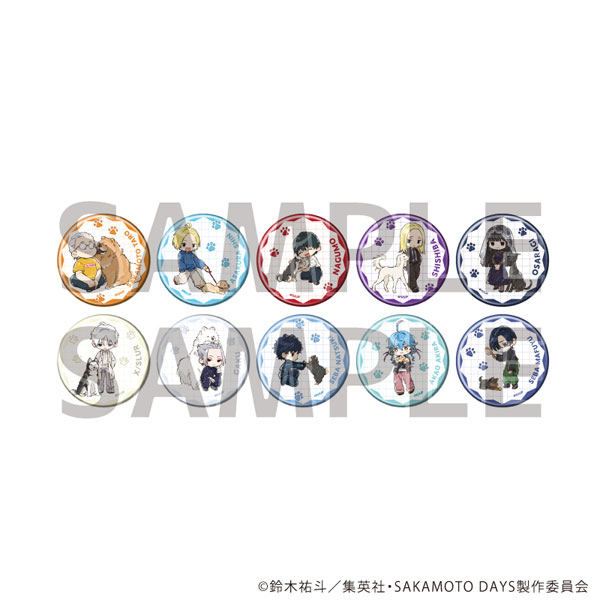 缶バッジ「SAKAMOTO DAYS」27/犬ver. グラフアートイラスト 10個入りBOX