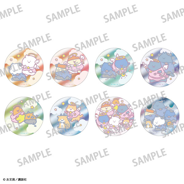 お文具といっしょ トレーディングメタリック缶バッジ/てんしとあくま 8個入りBOX