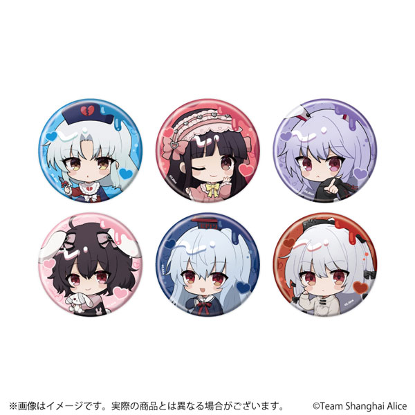 缶バッジ「東方Project」06/病みかわいいver.(ミニキャライラスト) 6個入りBOX