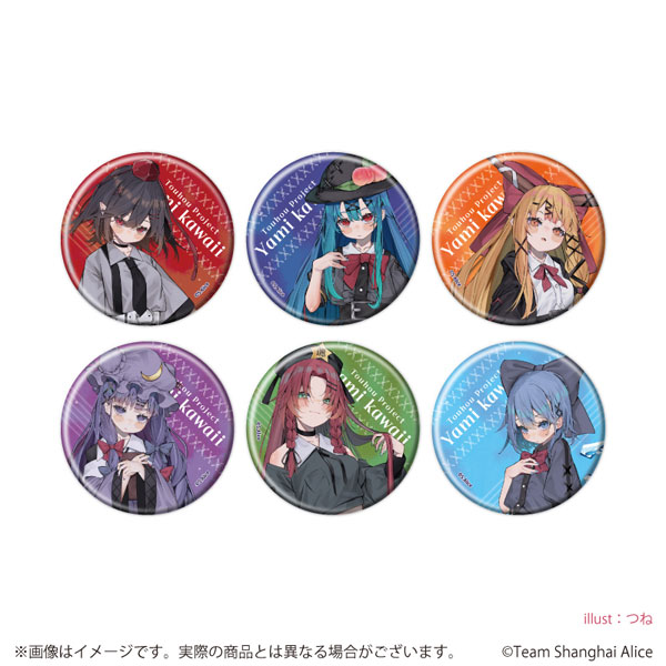 缶バッジ「東方Project」07/病みかわいいver.(描き起こしイラスト) 6個入りBOX