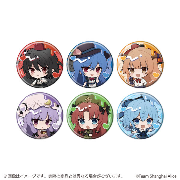 缶バッジ「東方Project」08/病みかわいいver.(ミニキャライラスト) 6個入りBOX