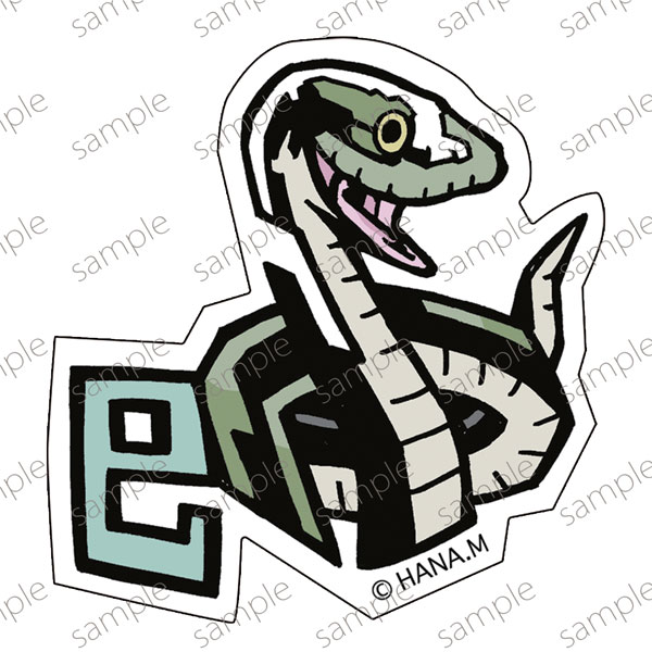 ガスコイン・ステッカー No.3 『干支と猫』ヘビ[ガスコイン・カンパニー]《発売済・在庫品》