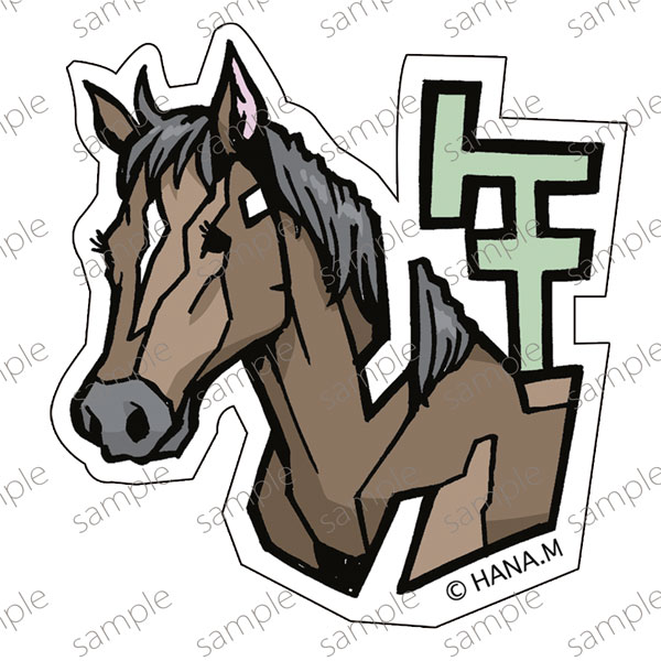 ガスコイン・ステッカー No.3 『干支と猫』ウマ[ガスコイン・カンパニー]《発売済・在庫品》