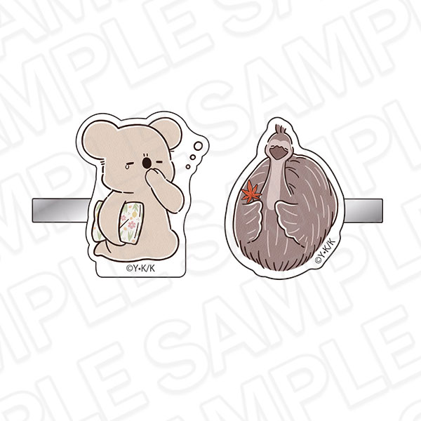 アニメ「コアラ絵日記」 フロッキーアクリルヘアクリップセット コアラとエミュー[コンテンツシード]《０３月予約》