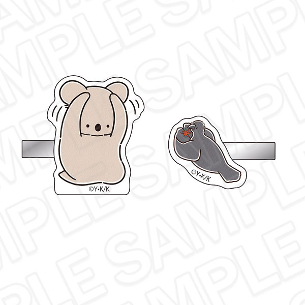 アニメ「コアラ絵日記」 フロッキーアクリルヘアクリップセット コアラとカラス[コンテンツシード]《０３月予約》