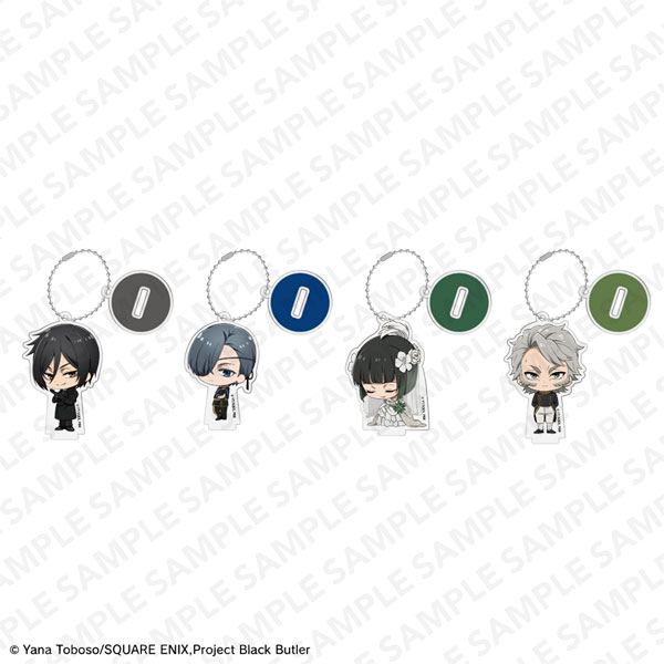 アニメ「黒執事 -緑の魔女編-」ボールチェーン付きちびアクリルスタンドフィギュア 4個入りBOX