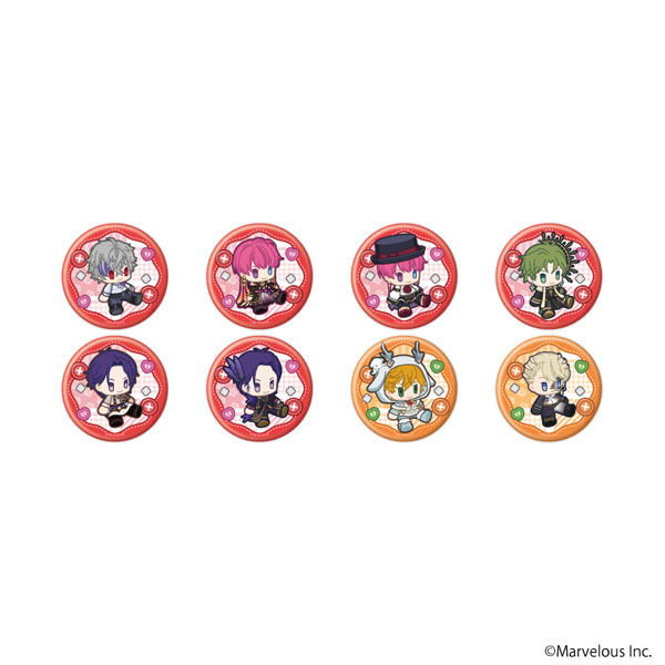 缶バッジ「千銃士：Rhodoknight」55/公式イラスト 8個入りBOX