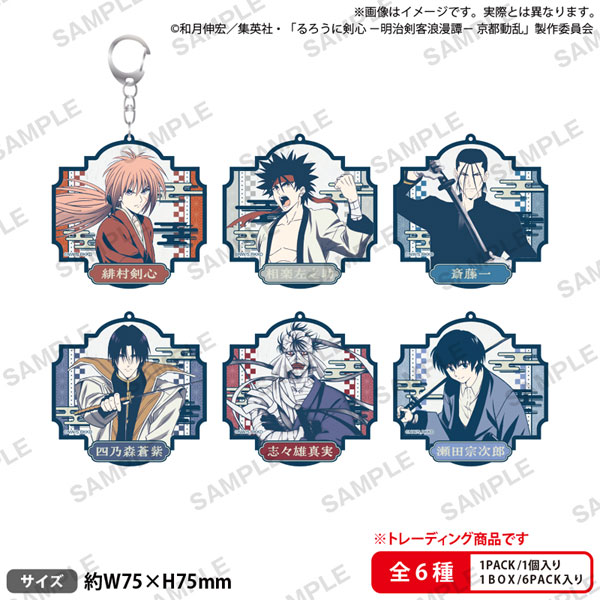 るろうに剣心 -明治剣客浪漫譚- 京都動乱 トレーディングアクリルキーホルダー レトロデザインver. BOX
