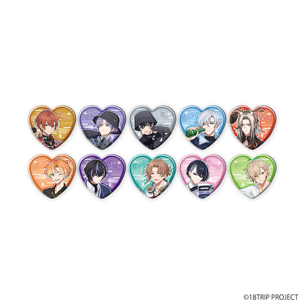 ハート型缶バッジ『18TRIP』03/公式イラスト 10個入りBOX