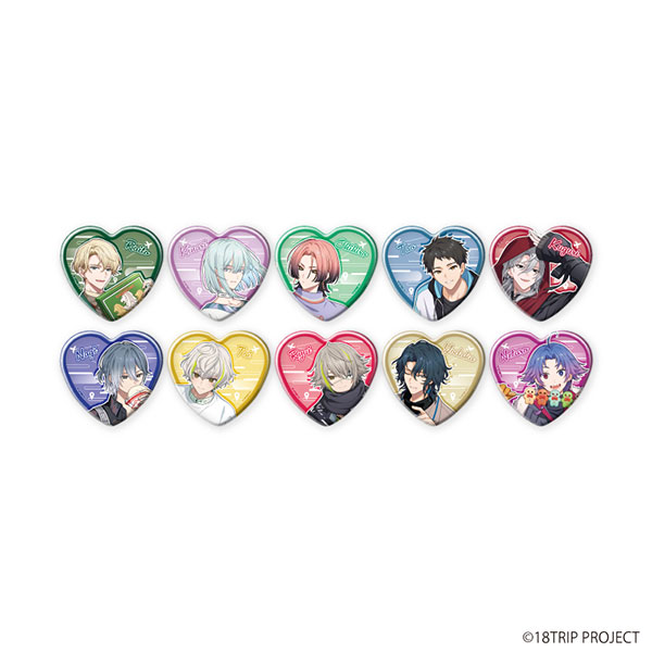 ハート型缶バッジ『18TRIP』04/公式イラスト 10個入りBOX