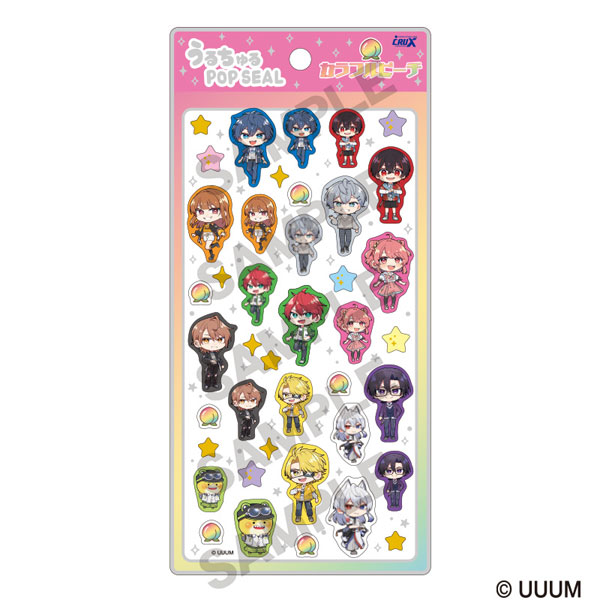 うるちゅるPOP SEAL カラフルピーチ ミニキャラ[クラックス]《在庫切れ》