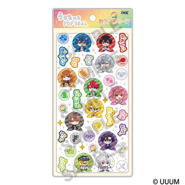 うるちゅるPOP SEAL カラフルピーチ ミニキャラアップ[クラックス 