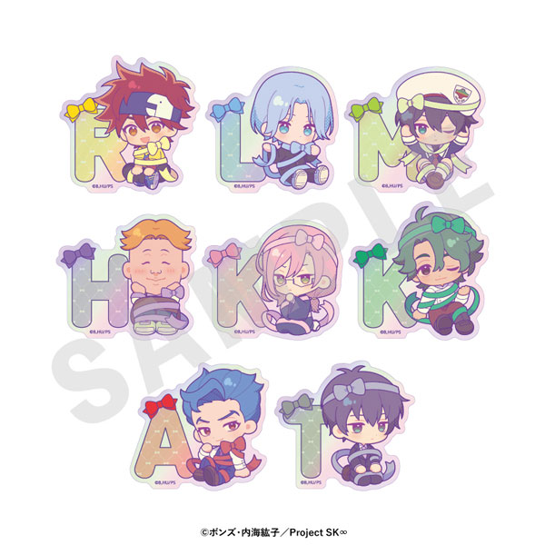 オリジナルTVアニメ「SK∞ エスケーエイト」 ミニキャラリボンシリーズ トレーディングオーロラステッカー 8個入りセット