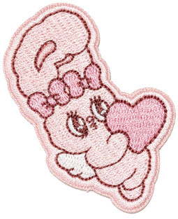 Esther Bunny 刺繍モバイルステッカー Aタイプ[グルマンディーズ]《０４月予約》