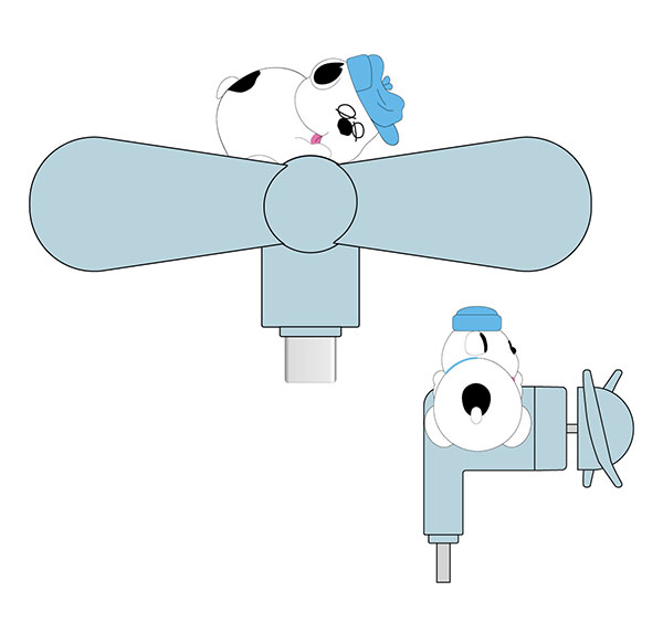 ピーナッツ コネクタ付きミニクールファン(USB Type-C) オラフ[グルマンディーズ]《０４月予約》