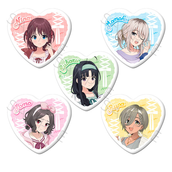 『ガールズバンドクライ』第4弾 ハート型缶バッジ 5個入りBOX