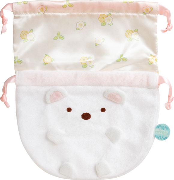 CA83401 すみっコぐらし たぬきのまんまるレストラン ぬいぐるみ2WAY巾着 しろくま