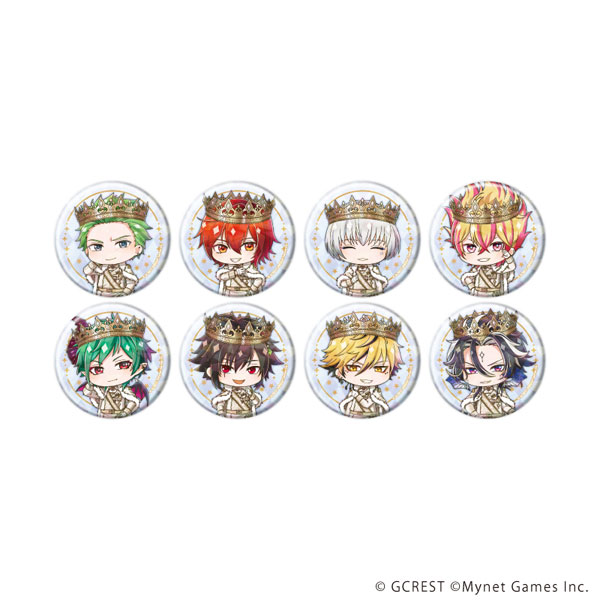 ホログラム缶バッジ(57mm)「夢王国と眠れる100人の王子様」19/ミニキャライラスト 8個入りBOX