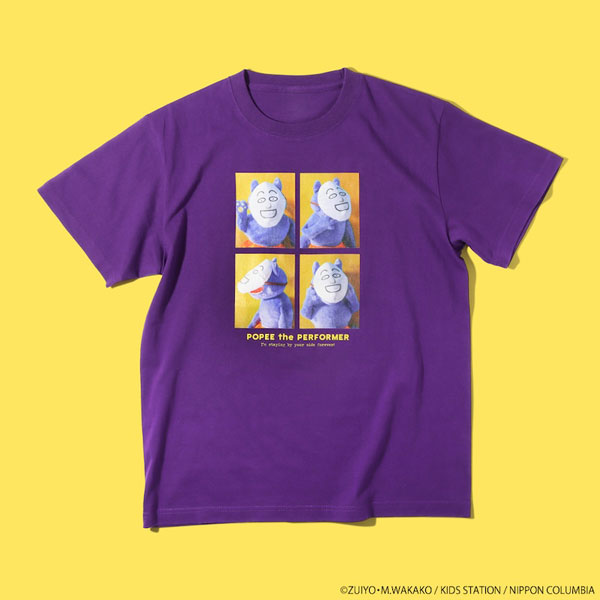 ポピーザぱフォーマー NUI Photo Tシャツ ケダモノ パープル S