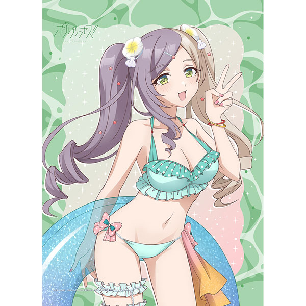 [ポールプリンセス！！]描き下ろしB2タペストリー(東坂ミオ/水着)Wスエード[カーテン魂]《０５月予約》