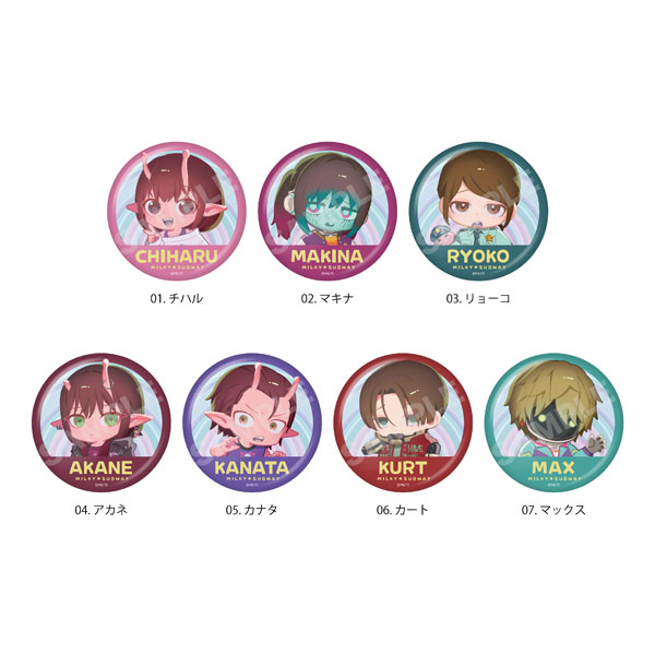銀河特急 ミルキー☆サブウェイ 缶バッジ 01 7個入りBOX