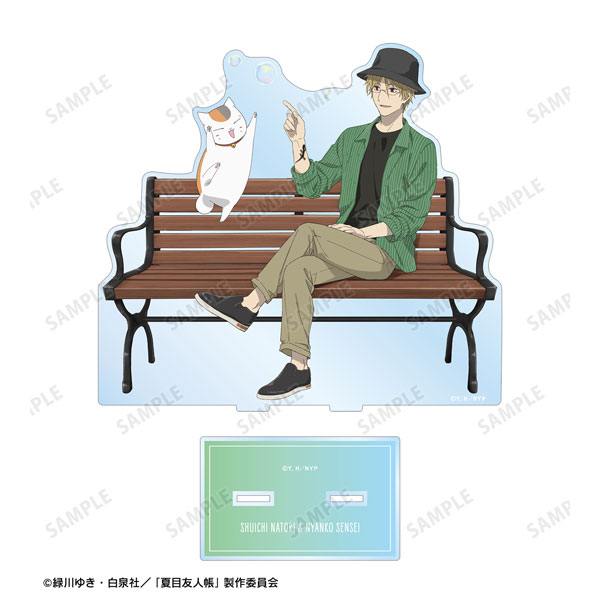 夏目友人帳 描き下ろし 名取周一＆ニャンコ先生 シャボン玉ver. 特大アクリルスタンド[アルマビアンカ]《０５月予約》