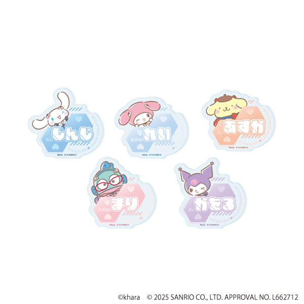 おなまえアクリルプレートバッジ「エヴァンゲリオン×サンリオキャラクターズ」01/コラボイラスト 5個入りBOX