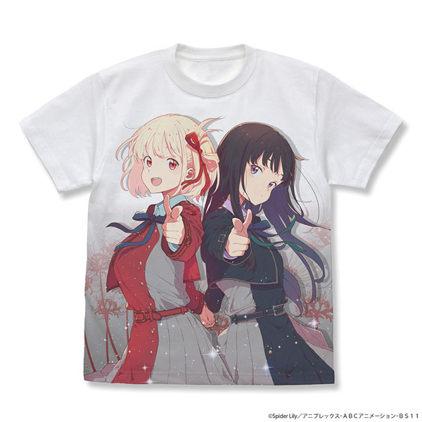 リコリス・リコイル 千束＆たきな フルグラフィックTシャツ/WHITE-M[コスパ]《０５月予約》