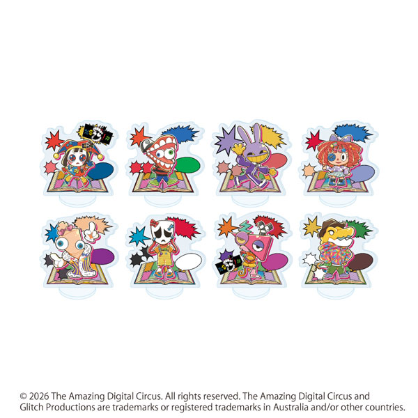アクリルぷちスタンド「アメイジング・デジタル・サーカス」02/カラフルver. POP Artイラスト 8個入りBOX