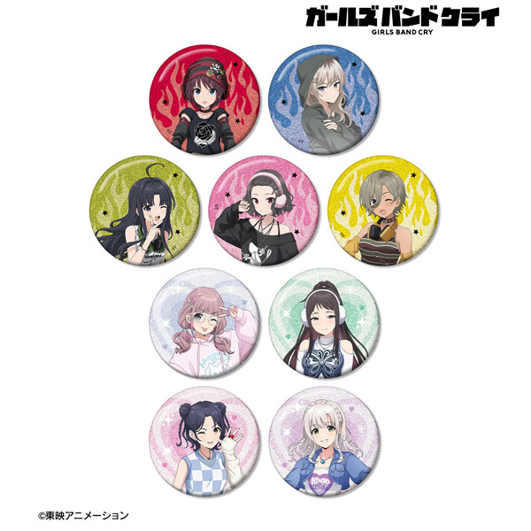 ガールズバンドクライ 描き下ろし Y2Kファッションver. トレーディンググリッター缶バッジ 9個入りBOX