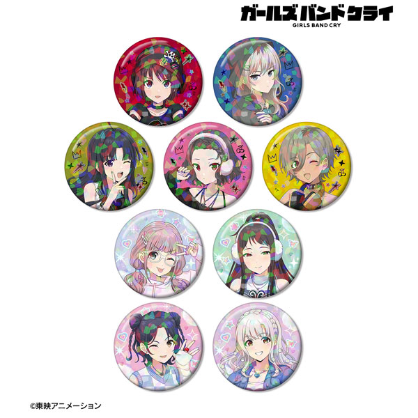 ガールズバンドクライ 描き下ろし Y2Kファッションver. トレーディングホログラム缶バッジ 9個入りBOX