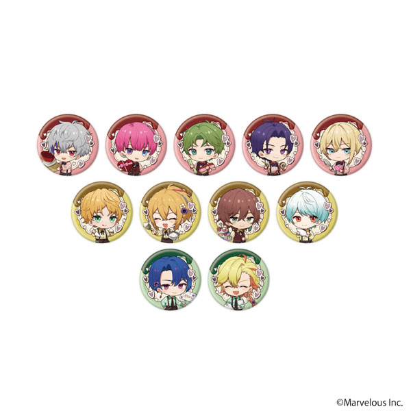 缶バッジ「千銃士：Rhodoknight」52/バレンタインver. ミニキャライラスト 11個入りBOX