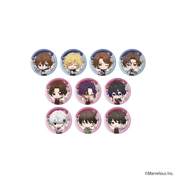 缶バッジ「千銃士：Rhodoknight」53/バレンタインver. ミニキャライラスト 10個入りBOX