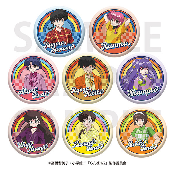 TVアニメ「らんま1/2」トレーディングメタリック缶バッジ「アメリカンレトロ」 8個入りBOX