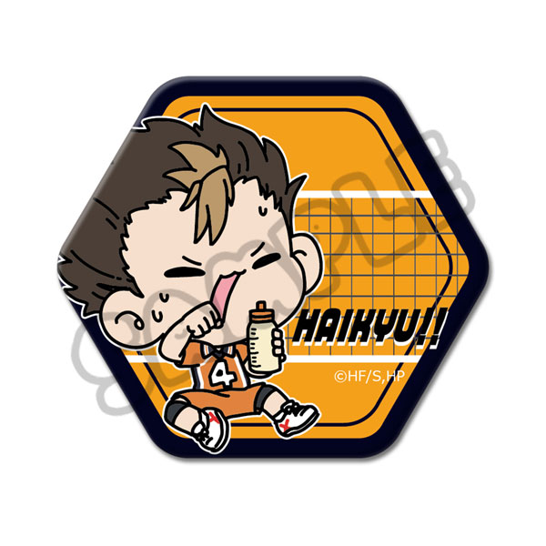 「ハイキュー！！」第8弾 六角形缶バッジ(mochocho) M-VE(西谷夕)[シンクイノベーション]《０４月予約》
