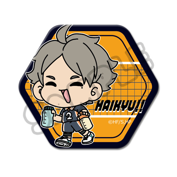 「ハイキュー！！」第8弾 六角形缶バッジ(mochocho) M-VH(菅原孝支)[シンクイノベーション]《０４月予約》