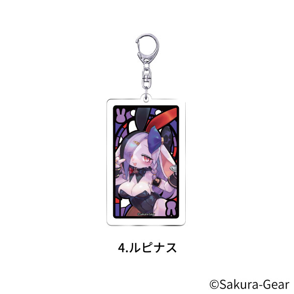 『Bunnimals』ステンドグラス風アクリルキーホルダー ルピナス[サクラギア]《発売済・在庫品》