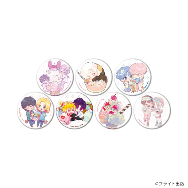 ホログラム缶バッジ(57mm)「Tulle Ice Cream Factory -7th Anniversary-」02/描き下ろしイラスト 7個入りBOX