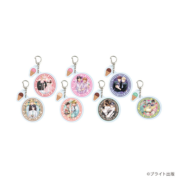 パーツ付きアクリルキーホルダー「Tulle Ice Cream Factory -7th Anniversary-」01/描き下ろしイラスト 7個入りBOX