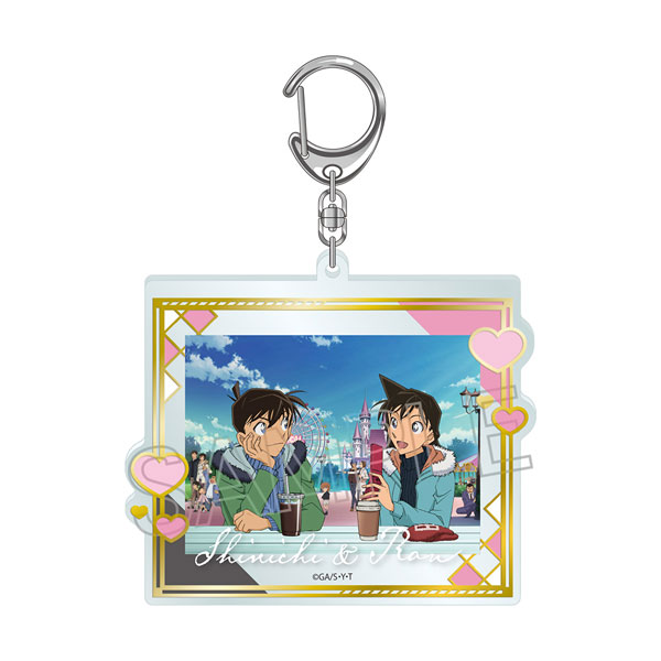 名探偵コナン　新一　蘭　チャーム　キーホルダー　工藤新一　毛利蘭 名探偵コナン 箔押しアクリルキーホルダー 工藤新一＆毛利蘭