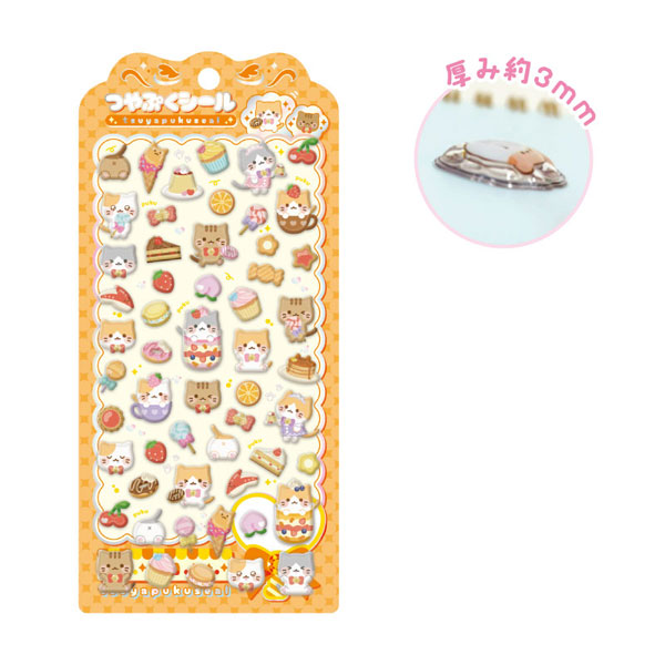 つやぷくシール スイーツねこ[GRANUP]《０４月予約》