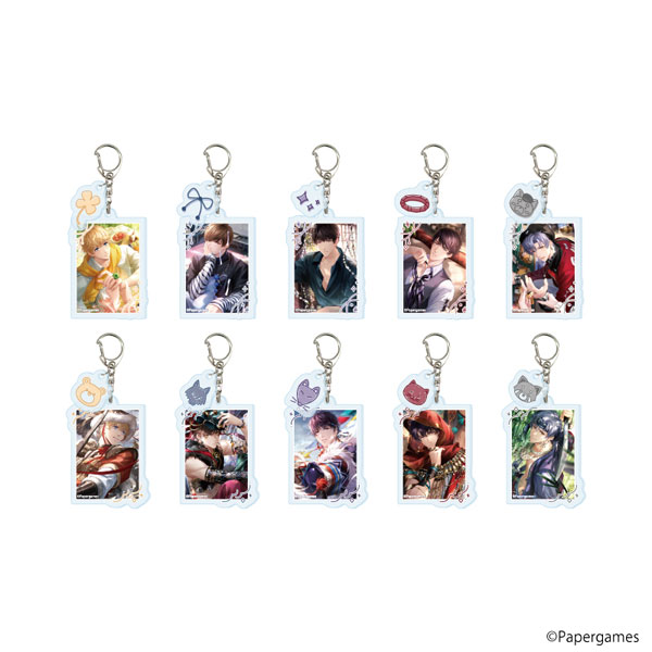 パーツ付きアクリルキーホルダー「恋とプロデューサーEVOL×LOVE」08/セット2 公式イラスト 10個入りBOX