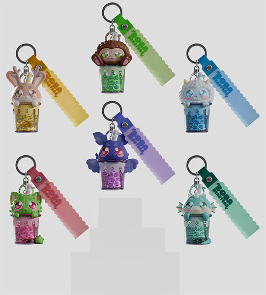 Boba Beasteas Keychain Blind Box 6個入りBOX