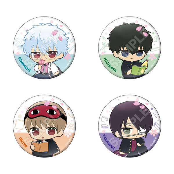 3年Z組銀八先生 ぬいぴすふれんず 缶バッジ 4個入りBOX