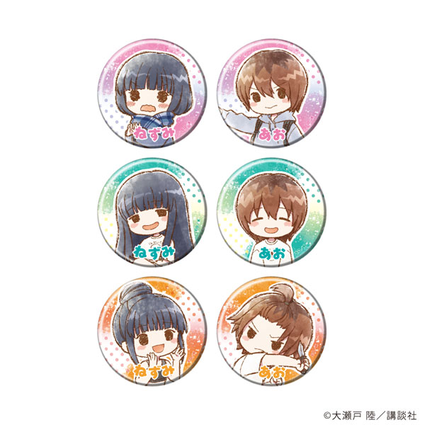 缶バッジ「ねずみの初恋」02/グラフアートイラスト 6個入りBOX