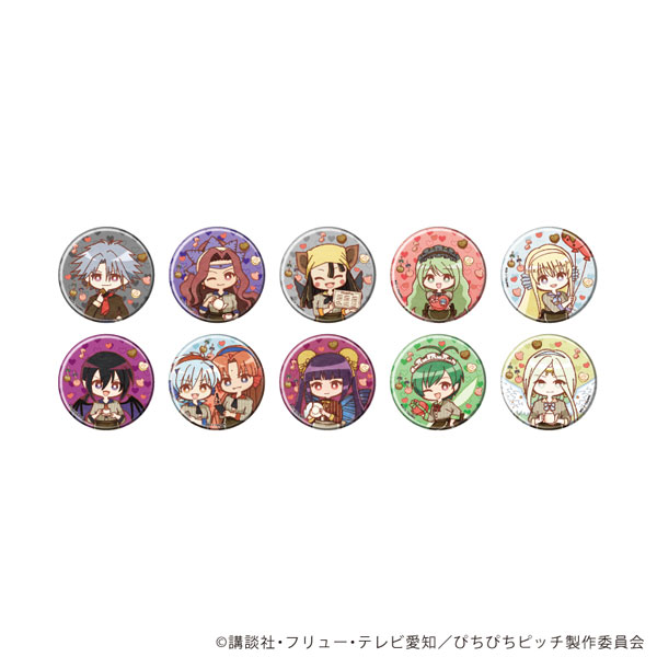 缶バッジ「マーメイドメロディーぴちぴちピッチ」05/バレンタインver. レトロアートイラスト 10個入りBOX