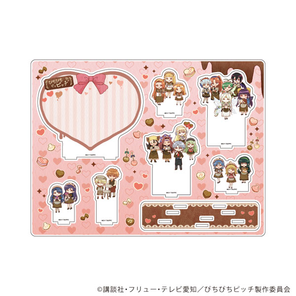 アクリルジオラマ「マーメイドメロディーぴちぴちピッチ」06/集合デザイン バレンタインver.(レトロアートイラスト)[A3]《０５月予約》