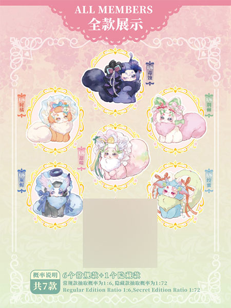 猫猫龍(キャットドラゴン) 幽暗森林シリーズ トレーディングプラッシュ 6個入りBOX